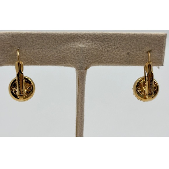 Vintage Swarovski Crystal Ball Leverback Earrings Valentine jewelry gift - Picture 11 of 14